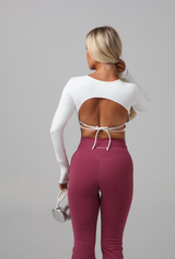 Not so Basic Long Sleeve Crop - White