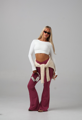 Not so Basic Long Sleeve Crop - White