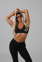 Black Porsha Crop