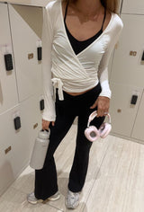 White Wrap Top