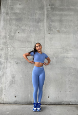 Powder Blue Capri Crop