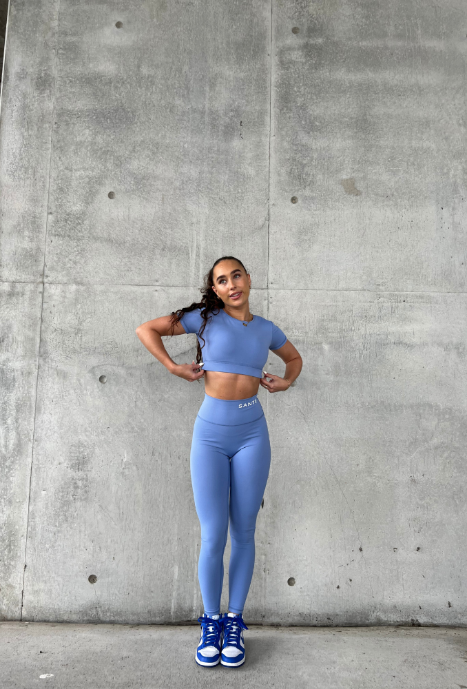 Powder Blue Capri Crop