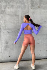 Lavender Long Sleeve Crop