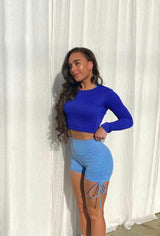 Royal Blue Long Sleeve Crop